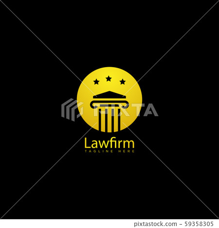 pilar lawfirm logo with gold luxury vector icon pilar lawfirm logo with gold luxury vector icon 59358305