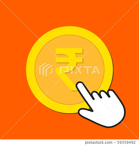 Rupee currency icon. Exchange, buying currency Rupee currency icon. Exchange, buying currency 59358492