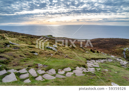 Slieve League Cliffs are among the highest sea cliffs in Europe rising 1972 feet above the Atlantic Slieve League Cliffs are among the highest sea cliffs in Europe rising 1972 feet above the Atlantic 59359326