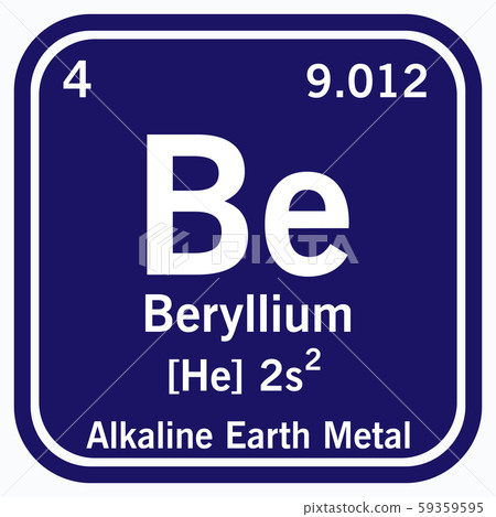 Beryllium Periodic Table of the Elements Vector Beryllium Periodic Table of the Elements Vector 59359595