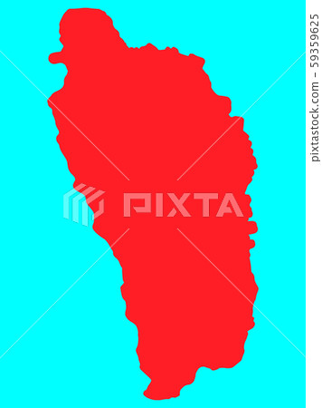 3D Dominica map flag Vector illustration. EPS10 59359625
