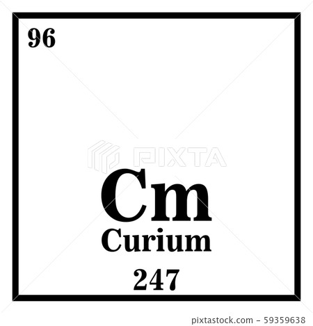 Curium Periodic Table of the Elements Vector Curium Periodic Table of the Elements Vector 59359638