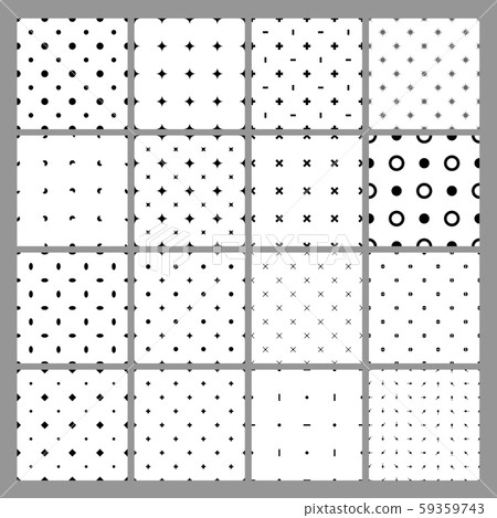 Abstract seamless geometric pattern background set 59359743