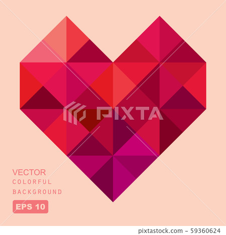 vector geometric heart 59360624