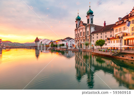 Lucerne at sunrise, Switzerland 59360918