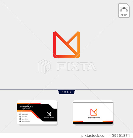 initial M monogram logo template, vector 59361874