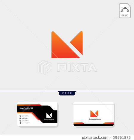 initial M monogram logo template, vector 59361875