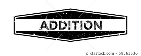 Grunge black addition word hexagon rubber seal stamp Grunge black addition word hexagon rubber seal stamp 59363530