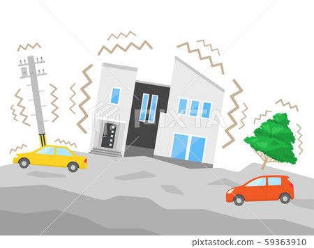 Illustration of earthquake - Stock Illustration [59363910] - PIXTA