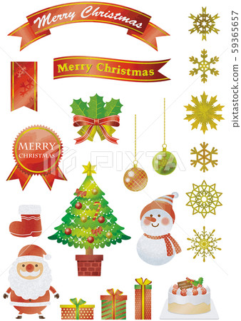 Christmas item image illustration (watercolor style) 59365657