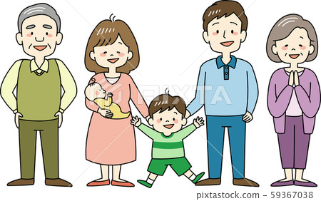 3 generation family (full body / front) 3 generation family (full body / front) 59367038