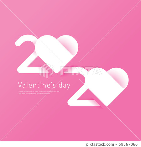 Valentine's day 2020 heart paper cut concept Valentine's day 2020 heart paper cut concept 59367066
