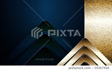 Abstract dark blue texture design with golden frame and arrows Abstract dark blue texture design with golden frame and arrows 59367408