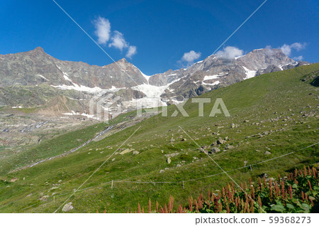 Hiking in nature reservce Alpine trail 59368273