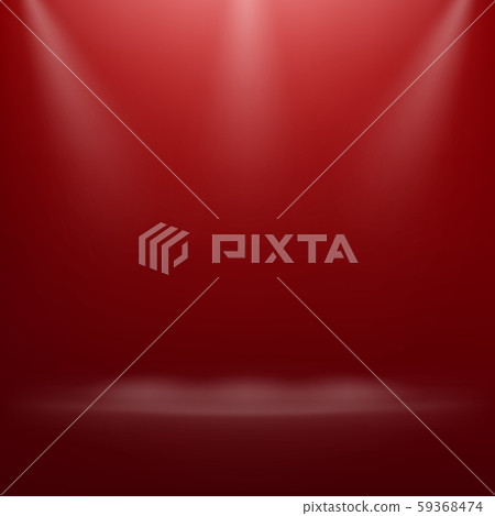 Red spotlight on theater stage. EPS 10 59368474