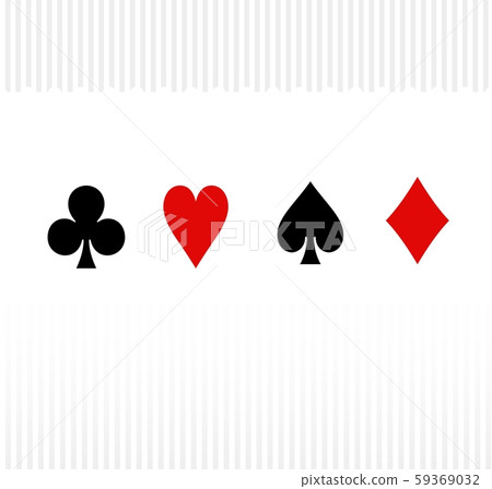 Playing card suit icon on the white background. Illustration design Playing card suit icon on the white background. Illustration design 59369032