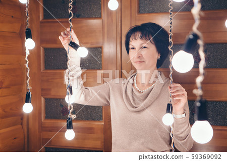 woman in the background lights. Concept of celebrities woman in the background lights. Concept of celebrities 59369092