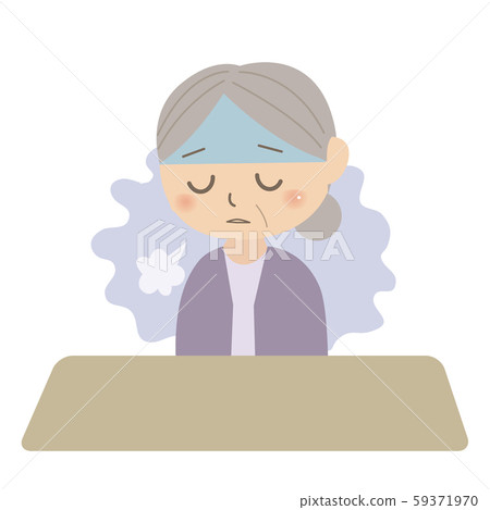 Sighing senior woman melancholy 59371970