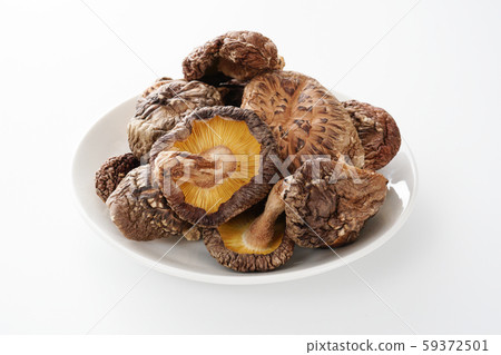 乾香菇白色背景 59372501