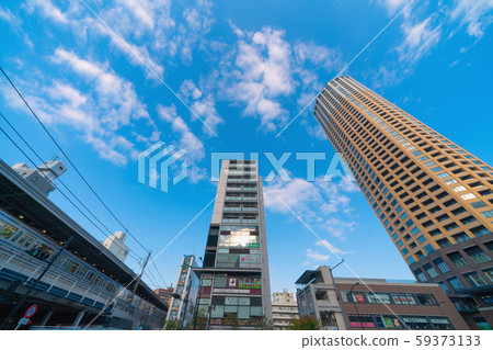 日本的東京城市景觀中目黑站前中目黑地圖集塔的視圖 59373133