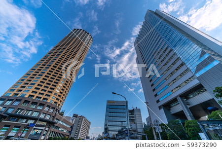 Tokyo cityscape in Japan Views of Nakameguro Atlas Tower and Nakameguro Gate Town in front of Nakameguro Station Tokyo cityscape in Japan Views of Nakameguro Atlas Tower and Nakameguro Gate Town in front of Nakameguro Station 59373290