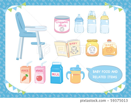 嬰兒食品和嬰兒產品的材料。 59375013