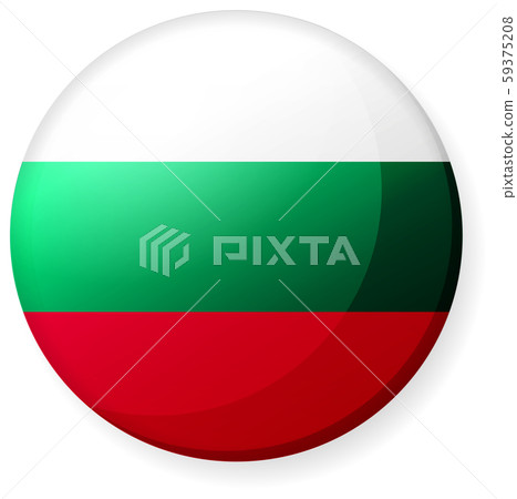 Hemisphere / Circle Flag Illustration (Gloss / Can Badge) / Bulgaria 59375208