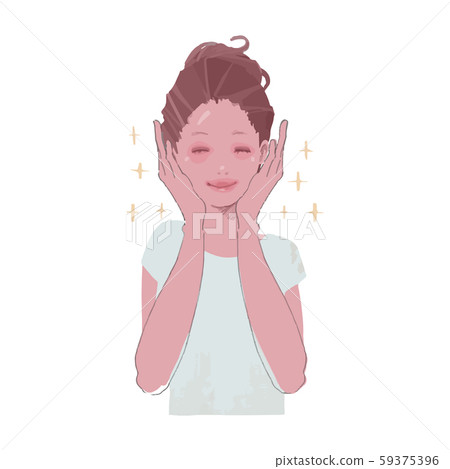 Illustration 2 of a woman who enjoys beautiful skin Illustration 2 of a woman who enjoys beautiful skin 59375396