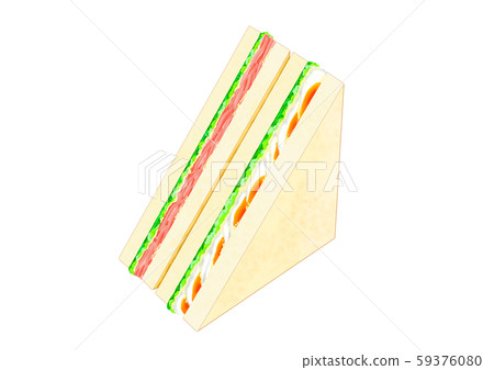 煮雞蛋和火腿混合三明治 59376080