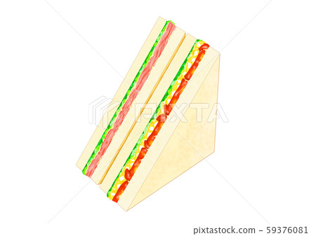 火腿,番茄和雞蛋的混合三明治 火腿,番茄和雞蛋的混合三明治 59376081