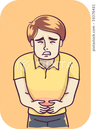 Man Burning Stomach Illustration Man Burning Stomach Illustration 59376481