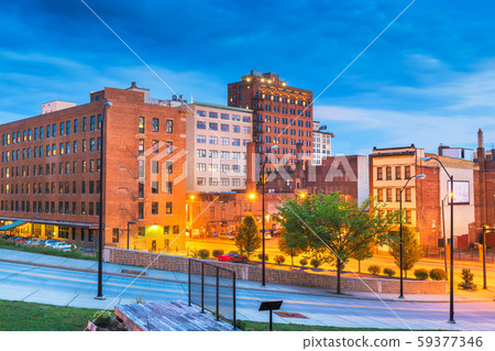 Youngstown, Ohio, USA Downtown at Twilight 59377346