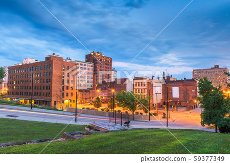 Youngstown, Ohio, USA Downtown at Twilight 59377349