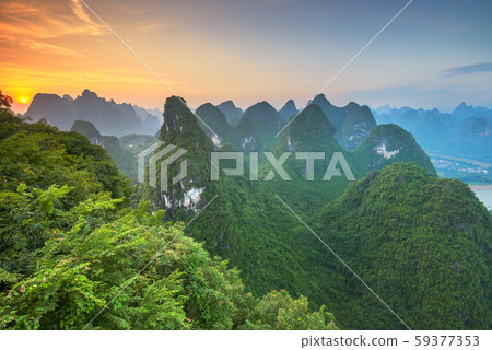 Karst Mountains of Xingping, Guilin, China 59377353
