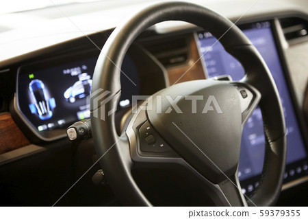 Steering wheel, dashboard, driver's seat, electric car, electric car, car 59379355