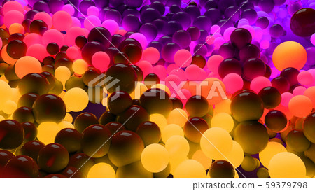 beautiful shiny balls of different colors and sizes completely cover the surface. Some spheres glow beautiful shiny balls of different colors and sizes completely cover the surface. Some spheres glow 59379798
