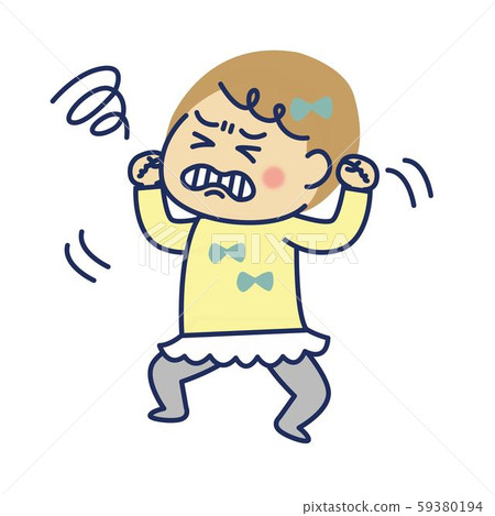 Infant angry face 3 facing left Infant angry face 3 facing left 59380194