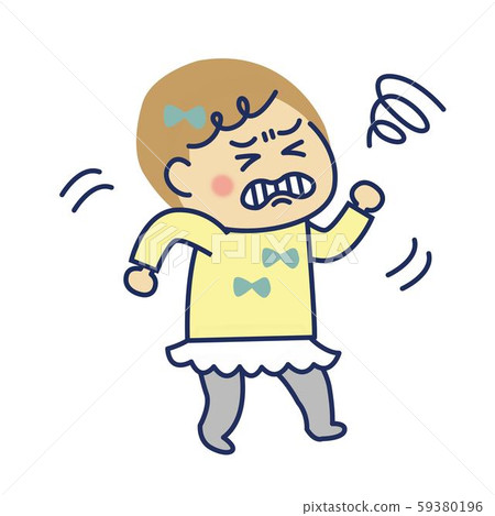 Infant angry face 1 facing right Infant angry face 1 facing right 59380196