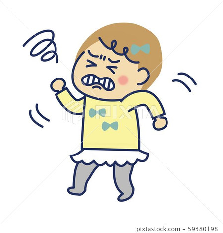 Infant angry face 1 facing left Infant angry face 1 facing left 59380198