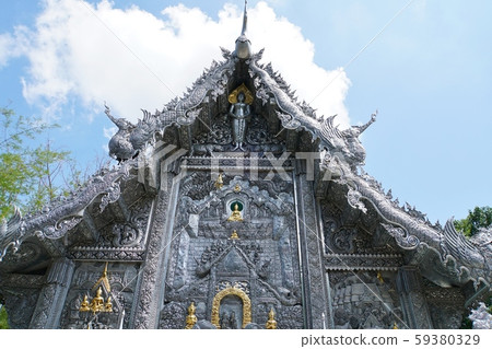 Silver temple "Wat Sispan" in Chiang Mai Province, Thailand 59380329