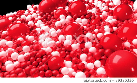 beautiful shiny red white balls of different colors and sizes completely cover the surface. Some beautiful shiny red white balls of different colors and sizes completely cover the surface. Some 59380330