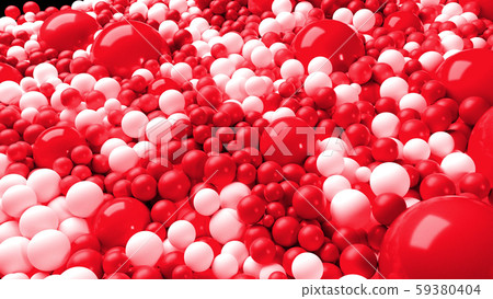 beautiful shiny red white balls of different colors and sizes completely cover the surface. Some beautiful shiny red white balls of different colors and sizes completely cover the surface. Some 59380404