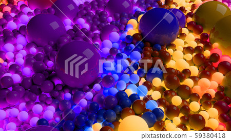 beautiful shiny balls of different colors and sizes completely cover the surface. Some spheres glow beautiful shiny balls of different colors and sizes completely cover the surface. Some spheres glow 59380418