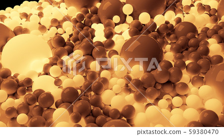 beautiful shiny balls of different colors and sizes completely cover the surface. Some spheres glow 59380470