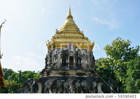 泰國清邁最古老的寺廟“ Wat Chiang Man” 泰國清邁最古老的寺廟“ Wat Chiang Man” 59380481