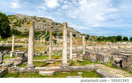 Ruins of the ancient city of Philippi in Greece Ruins of the ancient city of Philippi in Greece 59381343