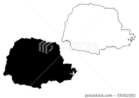 Parana map vector.... 59382085