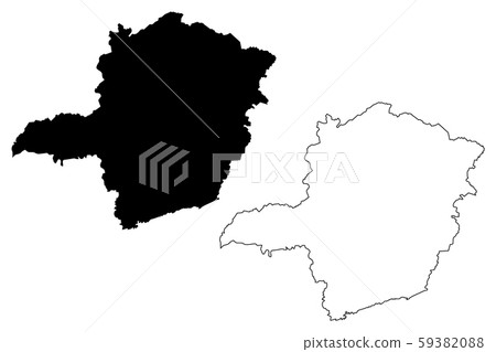 Minas Gerais map vector.... Minas Gerais map vector.... 59382088
