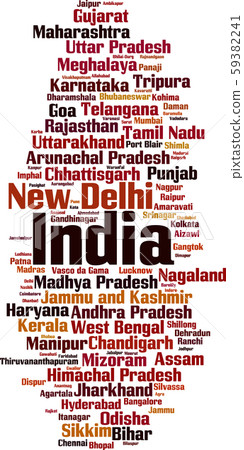 Cities in India word cloud Cities in India word cloud 59382241