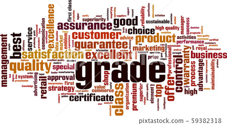 Grade word cloud concept 59382318